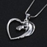 Heart shaped pendant with horse head - stainless steel necklaceNecklaces
