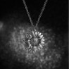 Sunflower shaped pendant with necklace - openable - "You Are My Sunshine" lettering