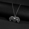 Sunflower shaped pendant with necklace - openable - "You Are My Sunshine" lettering