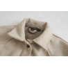 Vintage woolen beige jacket - with pockets / belt / buttonsJackets