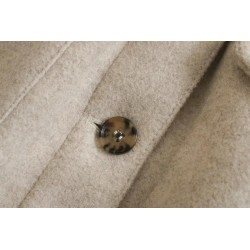 Vintage woolen beige jacket - with pockets / belt / buttonsJackets