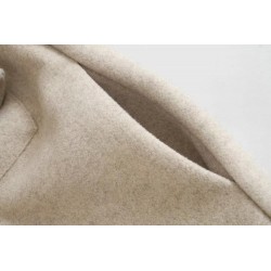 Vintage woolen beige jacket - with pockets / belt / buttonsJackets