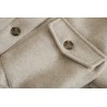 Vintage woolen beige jacket - with pockets / belt / buttonsJackets