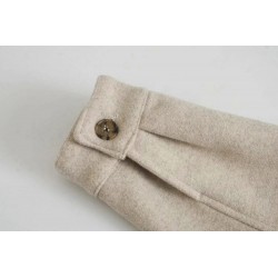 Vintage woolen beige jacket - with pockets / belt / buttonsJackets