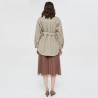 Vintage woolen beige jacket - with pockets / belt / buttonsJackets