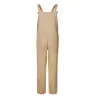 Vintage linen jumpsuit - lace up straps - loose - wide leg