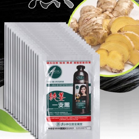Natural ginger shampoo - quick hair dye - white / grey hair coverage - 2 pieces