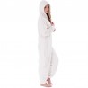 One piece pyjama - fluffy fleece warm jumpsuit - with hood / zipper
