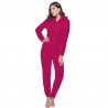 One piece pyjama - fluffy fleece warm jumpsuit - with hood / zipper