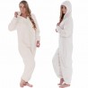 One piece pyjama - fluffy fleece warm jumpsuit - with hood / zipper