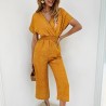 Classic polka dots jumpsuit - short sleeve - loose legJumpsuits