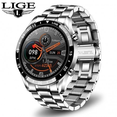 LIGE - Smart Watch - Bluetooth - heart rate monitoring - music control - waterproof