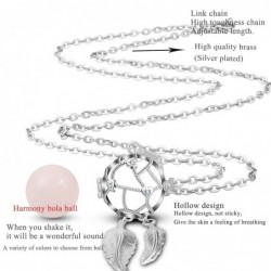 Pregnancy necklace - dreamcatcher with stainless steel feathers / Mexican Bola ball with soundNecklaces