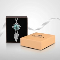 Pregnancy necklace - dreamcatcher with stainless steel feathers / Mexican Bola ball with soundNecklaces