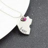 "Best Friends Forever and Ever" - heart shaped necklace with crystals - 4 piecesNecklaces
