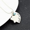 "Best Friends Forever and Ever" - heart shaped necklace with crystals - 4 piecesNecklaces