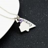 "Best Friends Forever and Ever" - heart shaped necklace with crystals - 4 piecesNecklaces