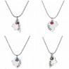 "Best Friends Forever and Ever" - heart shaped necklace with crystals - 4 piecesNecklaces
