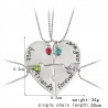 "Best Friends Forever and Ever" - heart shaped necklace with crystals - 4 piecesNecklaces