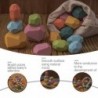 Wooden jenga stones - colorful building blocks - educational toy