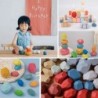 Wooden jenga stones - colorful building blocks - educational toy
