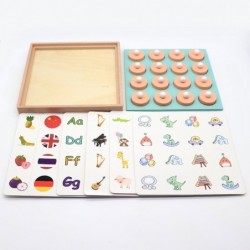 Memory matching - board game - wooden - 3D educational toy