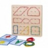 Creative graphics - rubber ties / nails - wooden puzzle board - educational toy