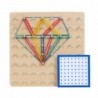 Creative graphics - rubber ties / nails - wooden puzzle board - educational toy