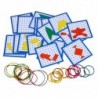 Creative graphics - rubber ties / nails - wooden puzzle board - educational toy