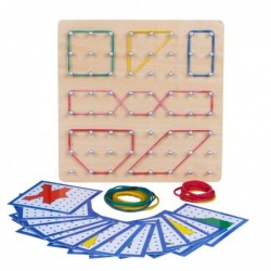 Creative graphics - rubber ties / nails - wooden puzzle board - educational toy