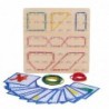 Creative graphics - rubber ties / nails - wooden puzzle board - educational toy