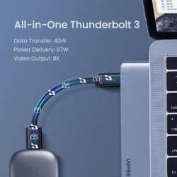 UGREEN - USB C HUB duplo tipo C para multi USB 3.0 4K HDMI - adaptador Thunderbolt 3 - para MacBook Pro Air