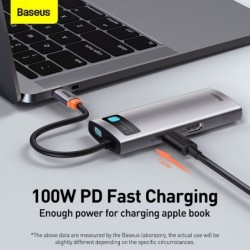 Baseus - USB C HUB USB type-C - multi HUB 3.0 - Ethernet - splitter - adapter - for Macbook / Samsung