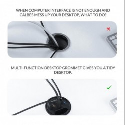 Desktop grommet - USB 3.0 HUB type-C - high speed splitter - with SD / TF / headphone / microphone adapter - for PCHubs
