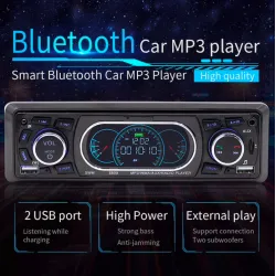 Bluetooth car radio Din 1 - AUX/TF/USB FM/MP3 - 60Wx4 - handsfree calling