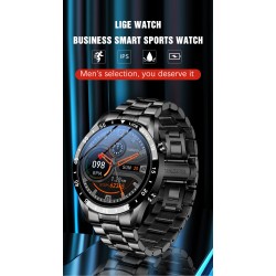 LIGE - Smart Watch - Bluetooth - heart rate monitoring - music control - waterproof