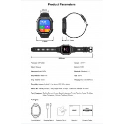 KOSPET ROCK - Smart Watch - Bluetooth - Android / IOS - waterproof - fitness tracker - blood pressure monitor