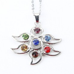 Reiki 7 crystal beads - Chakra - pendant for necklace - Yoga / meditation / angel shape