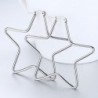 Large star hoop silver earringsEarrings