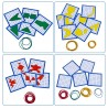 Creative graphics - rubber ties / nails - wooden puzzle board - educational toy