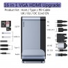 Baseus - USB-C 3.0 / HUB type-C to HDMI - RJ45 VGA SD / TF - power adapter - 17 in 1 docking station for Macbook Pro