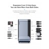 Baseus - USB-C 3.0 / HUB type-C to HDMI - RJ45 VGA SD / TF - power adapter - 17 in 1 docking station for Macbook Pro