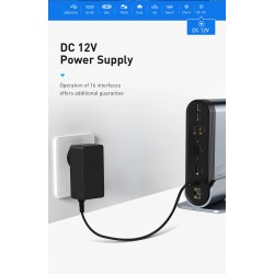 Baseus - USB-C 3.0 / HUB type-C to HDMI - RJ45 VGA SD / TF - power adapter - 17 in 1 docking station for Macbook Pro