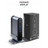Baseus - USB-C 3.0 / HUB type-C to HDMI - RJ45 VGA SD / TF - power adapter - 17 in 1 docking station for Macbook Pro