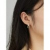 Elegant gold earrings - with square green crystalEarrings