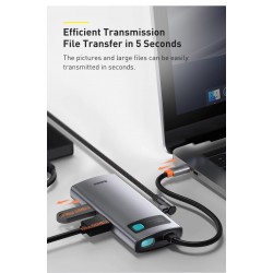 Baseus - USB C HUB USB type-C - multi HUB 3.0 - Ethernet - splitter - adapter - for Macbook / Samsung