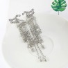 Classic long crystal earrings with stars streamlined