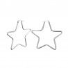 Large star hoop silver earringsEarrings