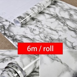 Decorative marble wallpaper - for furniture / wall - waterproof - 6M