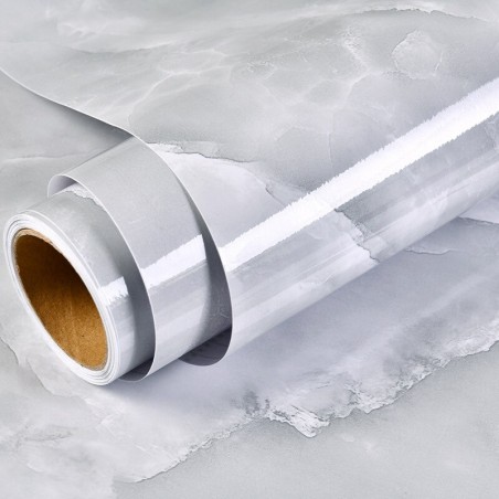Decorative marble wallpaper - for furniture / wall - waterproof - 6M